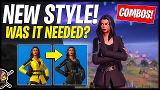 Yellowjacket *NEW* Black Edit Style Gameplay + Combos! Did She Need It? (Fortnite Battle Royale)