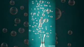 creativity of water bubbles digital art | glass water art #waterart #waterbubbles #powerofart