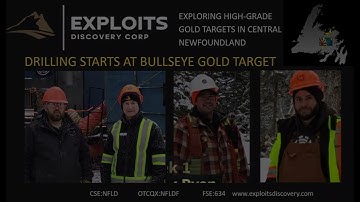 Exploits Discovery: Drilling Starts at Bullseye! Near Gander, Newfoundland Feb 2023