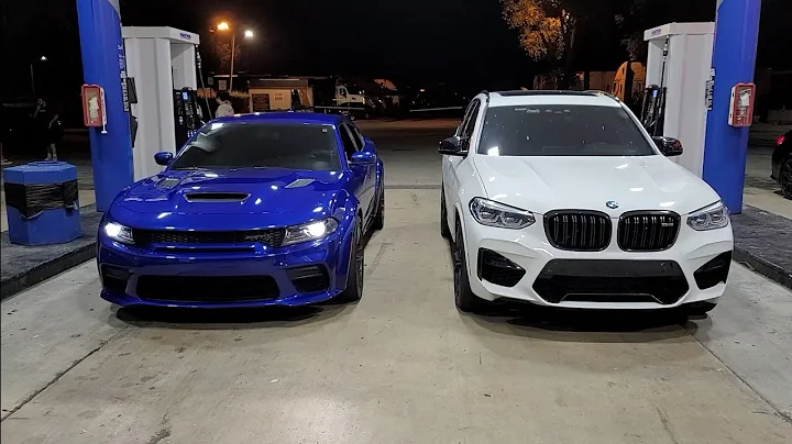 2022 Dodge Charger Hellcat Widebody Intake vs 2020 BMW X3M Competition Downpipes 93