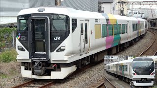 【あずさ塗装のまま出場】E257系2000番台NA-06編成 J-TREC出場回送