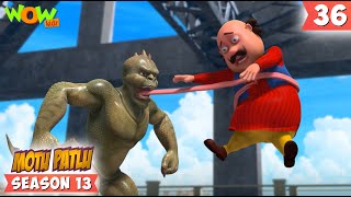 lizard man ne motu ko pakda s13 36 motu patlu new cartoons for kids spot