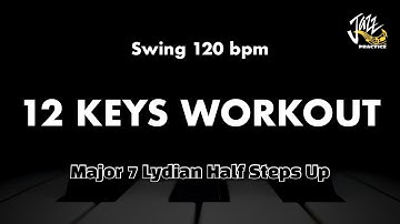 12 Key Workout - Major 7 Lydian Half-Steps Up Exercise Backing Track