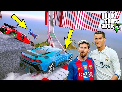 RONALDO VE MESSİ SÜPER LÜKS ARABALARLA ÖLÜM RAMPASINDAN ATLIYOR! - GTA 5