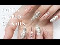 ♡ How to: Nude & Gold Coffin shaped Gelnails