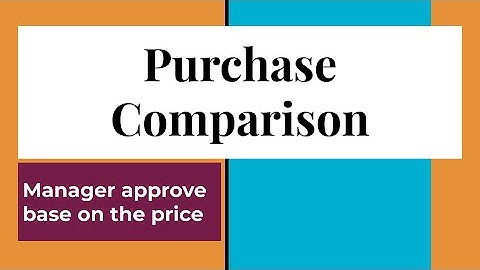 Purchase Comparison and Approval