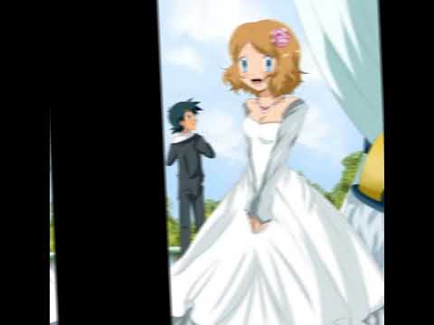 Pokemon AshxSerena Amourshipping in Wedding dress