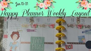 HAPPY PLANNER WEEKLY LAYOUT * JAN 15 -21st 2018
