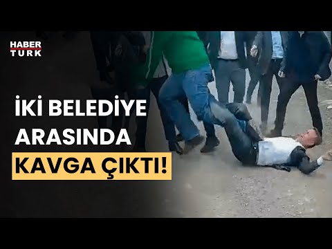 Kocaeli Büyükşehir ve İzmit Belediyesi ekipleri arasında kavga çıktı!