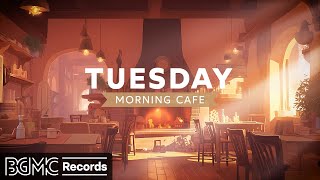 TUESDAY MORNING CAFE: Relaxing Jazz Music  Soft Instrumental Music in Spring Coffee Shop Ambience