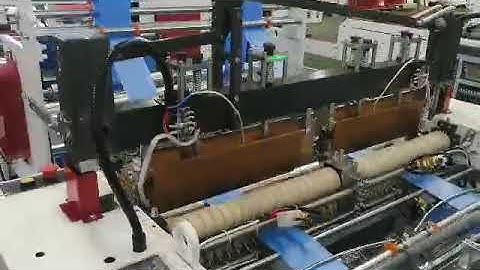 automatic garbage bag making machine with core two lines HSYX-450X2V bag making machine