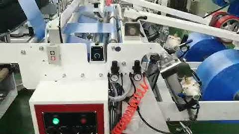 automatic garbage bag making machine with core two lines HSYX-450X2V bag making machine