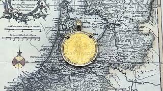 1750 Dutch Gold Ducat Coin in 18k Pendant