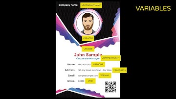 ID Card Tutorial - Photoshop Variables and Dataset