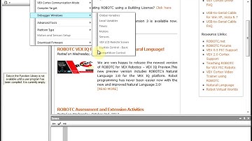 Vex Robotc 3.x : Lesson 1 : Starting RobotC