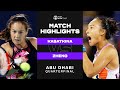 Daria Kasatkina vs. Zheng Qinwen | 2023 Abu Dhabi Quarterfinal | WTA Match Highlights