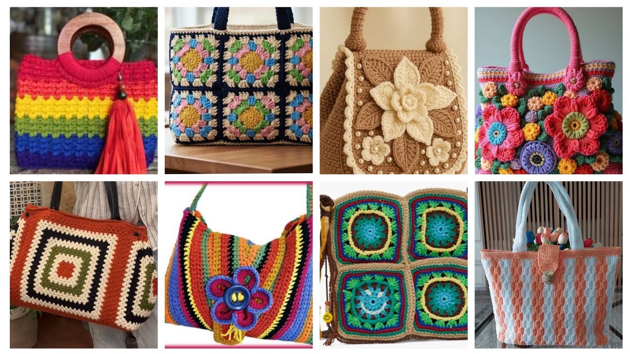 #1 Уникальные стильные дизайны вязаных сумок крючком / Новейшие привлекательные дизайны вязаных с...