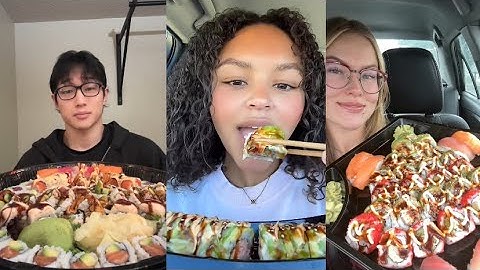 SUSHI TikTok ASMR mukbang compilation!