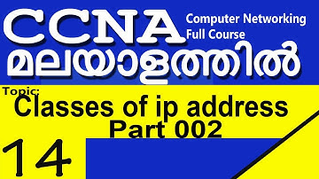 CCNA TRAINING : PART 14 || IPV4 ADDRESS CLASSIFICATIONS || CCNA NETWORKING CLASS IN MALAYALAM