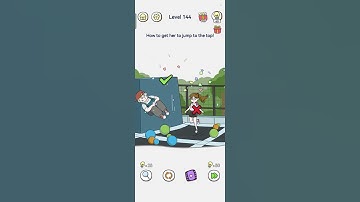 Brain out 2 Level 144 Puzzle solved 👍How to get her to jump to the top! #braintestsolution #games