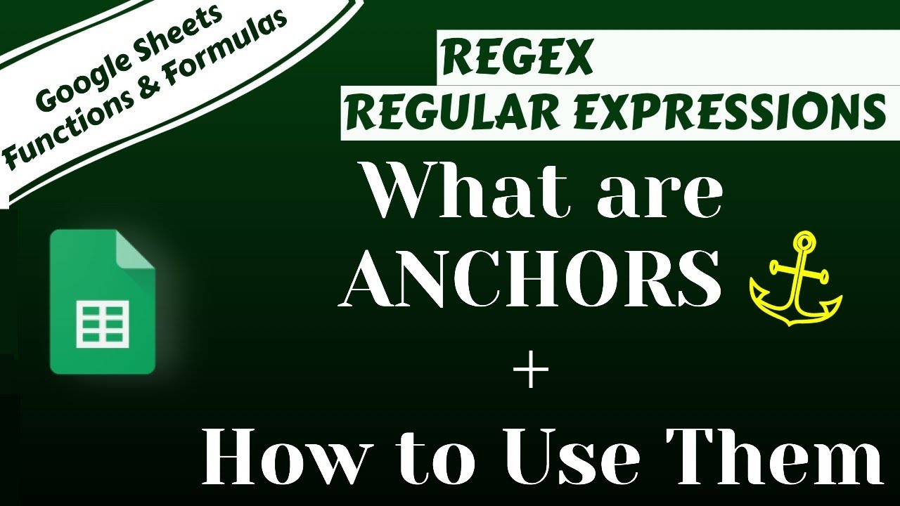 Google Sheets REGEX Regular Expressions What Are Anchors YouTube google-sheets-regex-regular-expressions-what-are-anchors-youtube