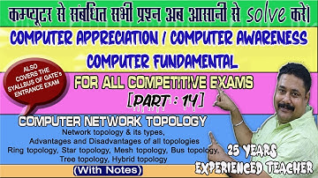 Computer Fundamental (Part -14) COMPUTER NETWORK TOPOLOGY & ITS TYPES by Computer Guru - Er. Sandeep