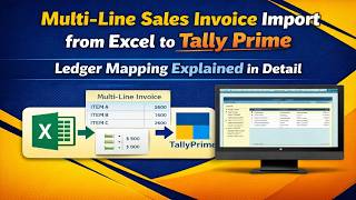 how to import item wise sales in tally prime | how to import sales in tally | sales mapping |