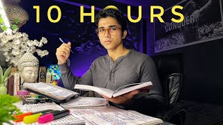10 HOURS LIVE🔴  (DAY- 65/300) STUDY WITH ME📚 Pomodoro 90/10
