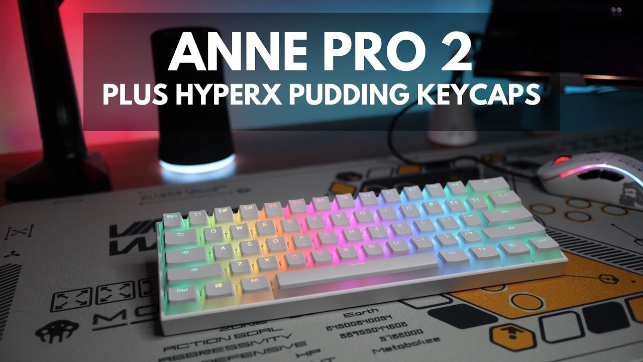 Anne Pro 2 Gateron Red Unboxing | Hyperx Pbt Pudding Keycaps | Lighting  Showcase | Typing Sounds - Youtube