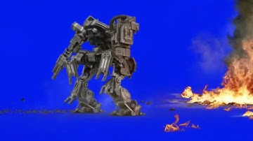 FX Guru Mech Attack On Blue Screen