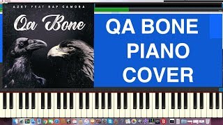 Video thumbnail of "AZET feat. RAF Camora QA BONE Piano Tutorial Instrumental Cover"