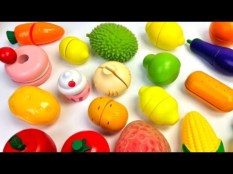 ASMR おままごと トントン おもちゃ 果物 カット音 Cutting Fruits Sounds ASMR With New Cutting Board Sound