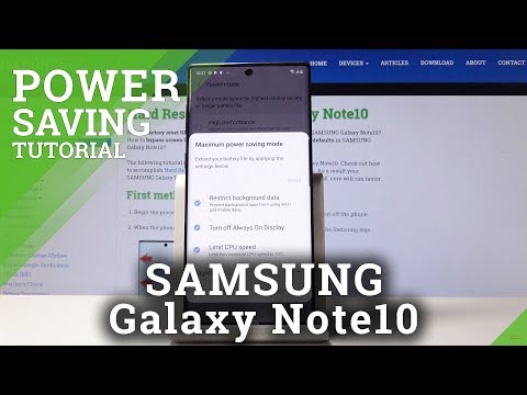 How to Activate Battery Saver in SAMSUNG Galaxy Note 10 - Power Saving Mode