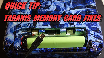 Quick Tip: Taranis Memory Card Problems