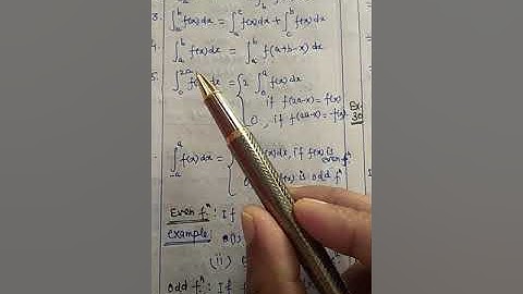 Properties of Definite Integral, Even and Odd functions