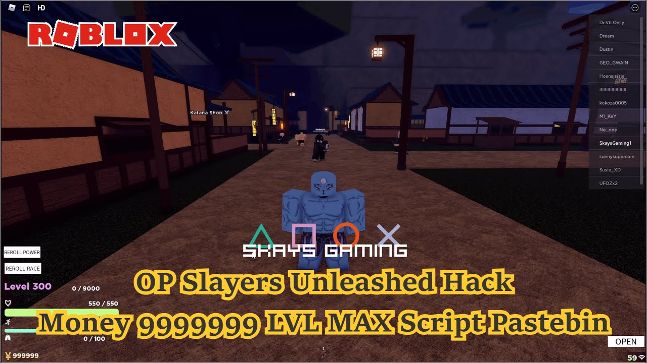 Op Slayers Unleashed Script Pastebin Hack Money 9999999 Lvl Max Youtube - how to join anyone on roblox pastebin