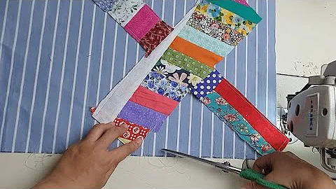 Handmade patchwork idea from scrap fabric 🌷 diy birthday gift ideas 💃cutting and stitching