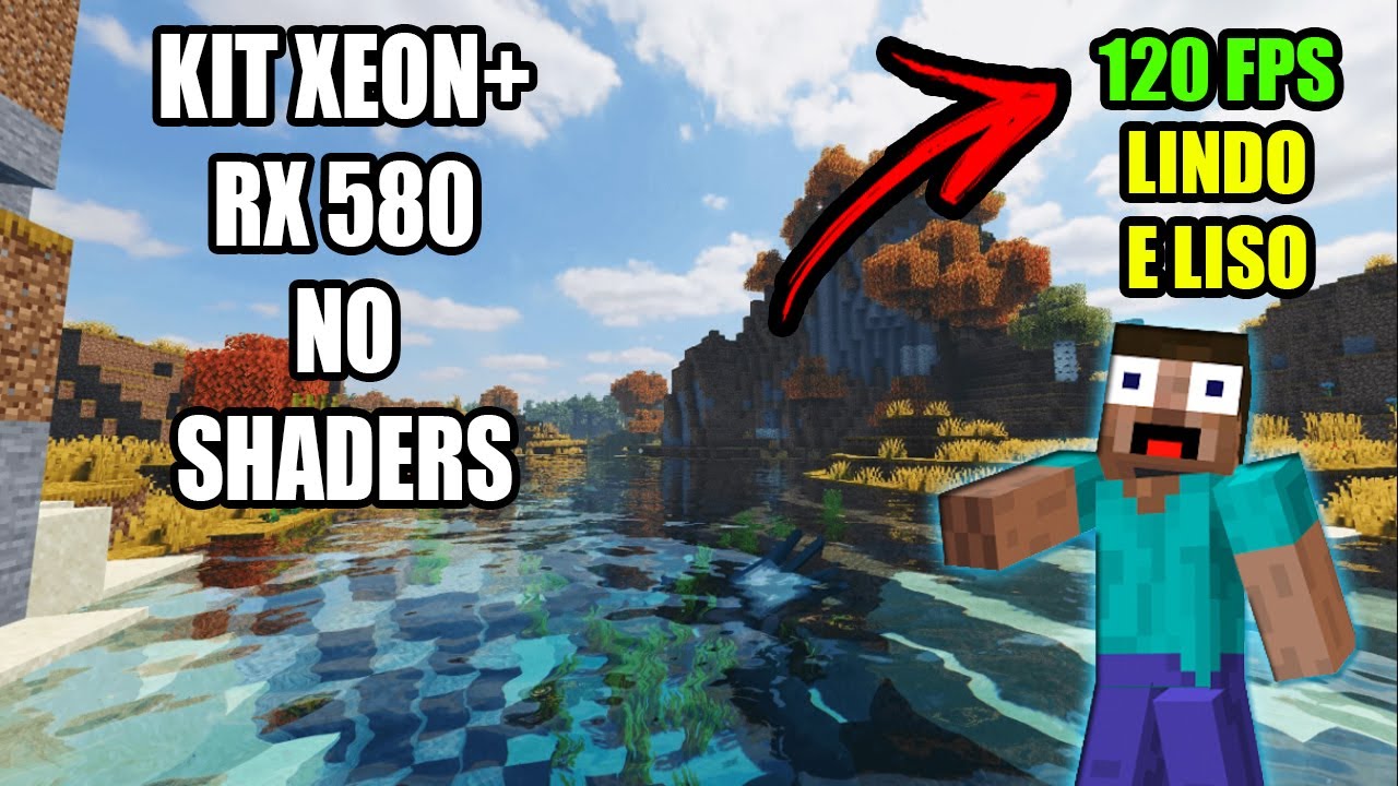 Minecraft com shaders no kit xeon e RX 580 liso a mais de 120 fps YouTube
