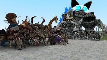 NEW ALL ZOONOMALY VS ALL ZOOCHOSIS MUTATED ANIMALS In Garry