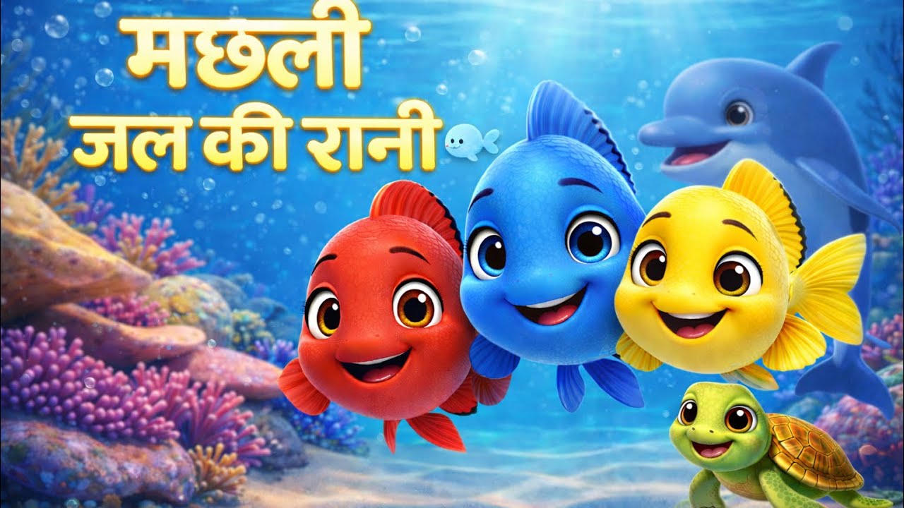 Machli Jal Ki Rani 🐠 | Soft Hindi Lullaby | Female Voice | Kids Rhyme