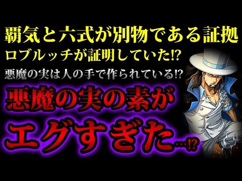 ワンピース考察 悪魔の実は人造物で材料がエグすぎる 物に悪魔の実を食べさせる技術 ロブルッチが六式と覇気は別物だと証明していた One Piece考察 Youtube