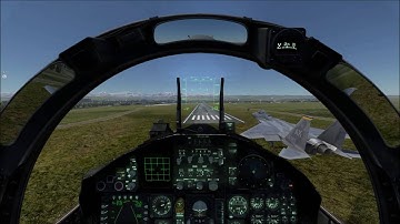 DCS World F-15C formation landing