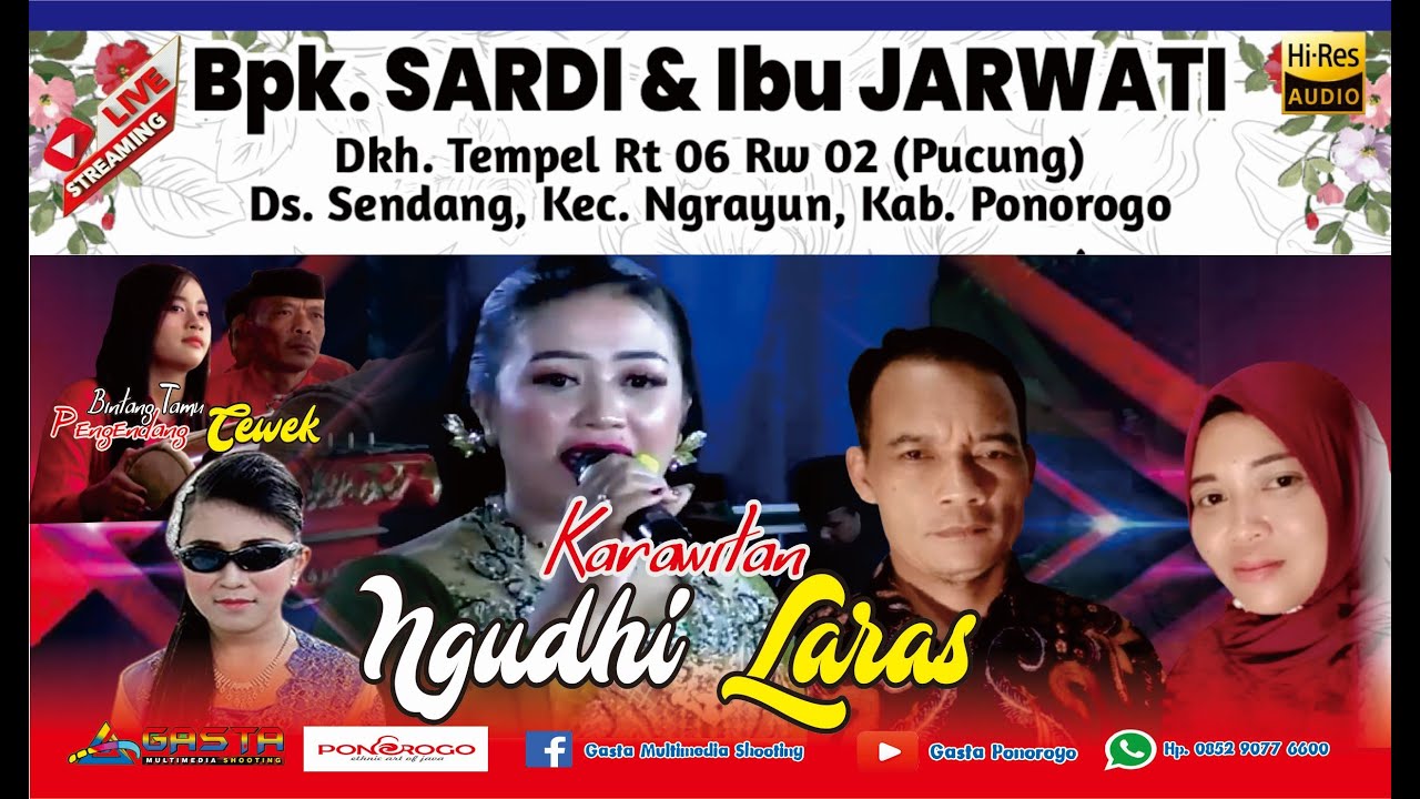 🔴LIVE. NGUDHI LARAS // PENGENDANG CEWEK // DIRUMAH BAPAK: SARDI , NGRAYUN - PONOROGO