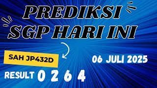 PREDIKSI SGP POOLS HARI INI 6 JULI 2025 | BOCORAN SGP HARI INI | RUMUS SGP JITU HARI INI | SINGAPORE