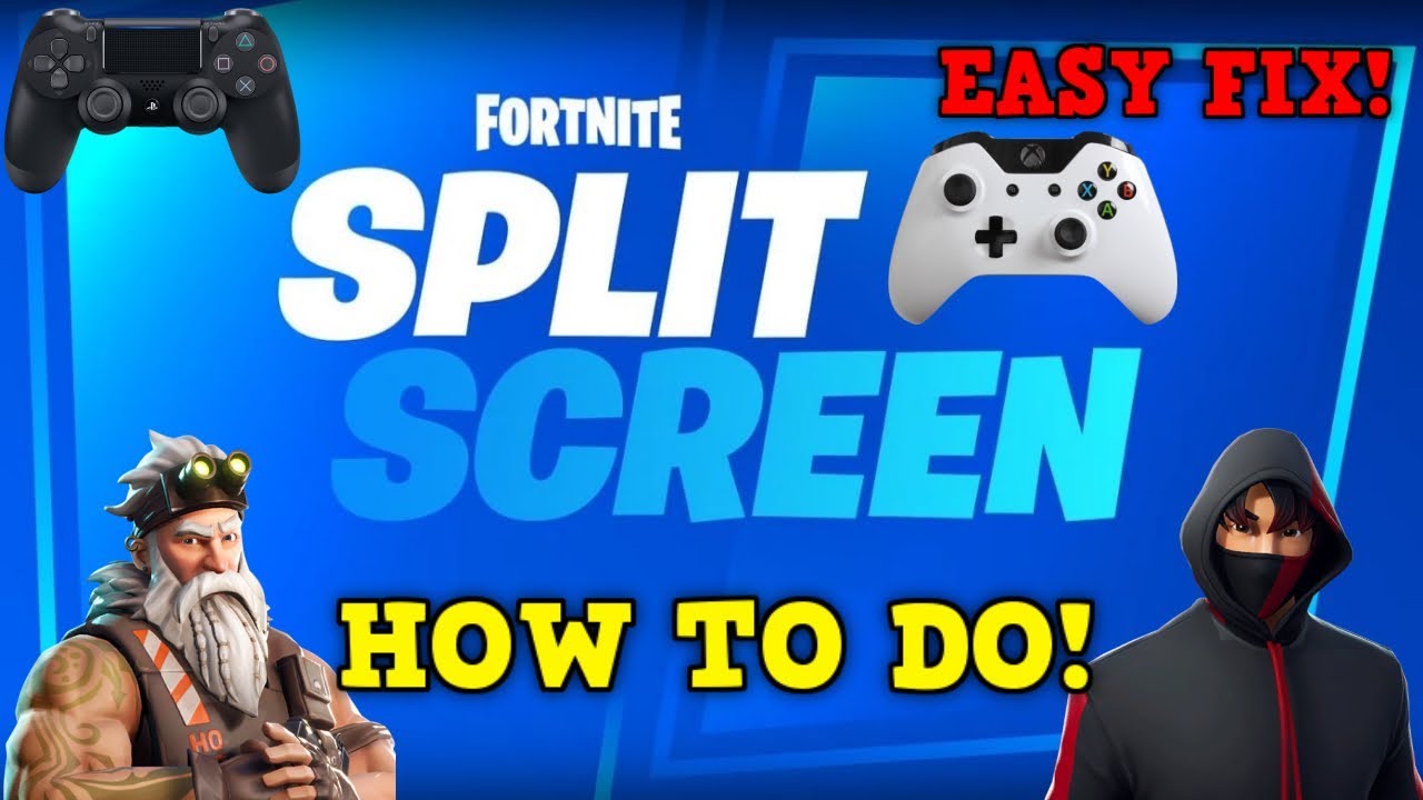 Fortnite: How To Do Split Screen PS4 & XBOX!!! - EASY!!! 
