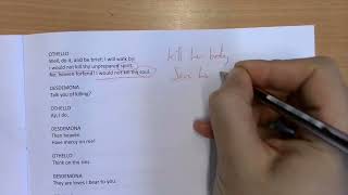 Othello Act 5 Scene 2 Part 1 Annotations