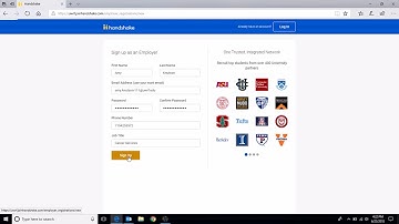 Video: Handshake Account Creation (Off-​Campus Employer)