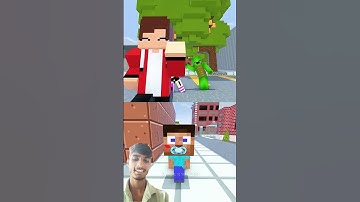 When JJ & Mikey MuahBabySteve-maizen#short#trending #minecraft #minecraftanimation #memes