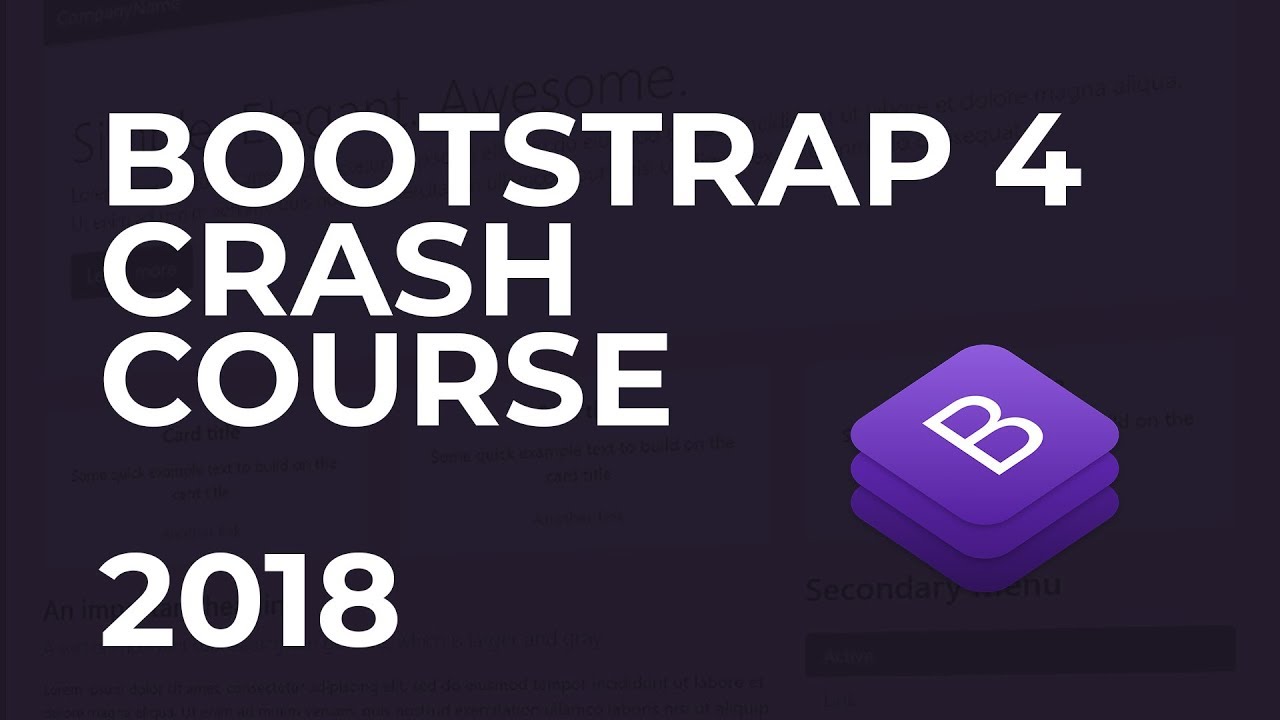 Bootstrap 4 in 2018 - Free Crash Course of 4.0.0