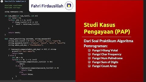 Pembahasan Praktikum Algoritma Pemrograman - 1